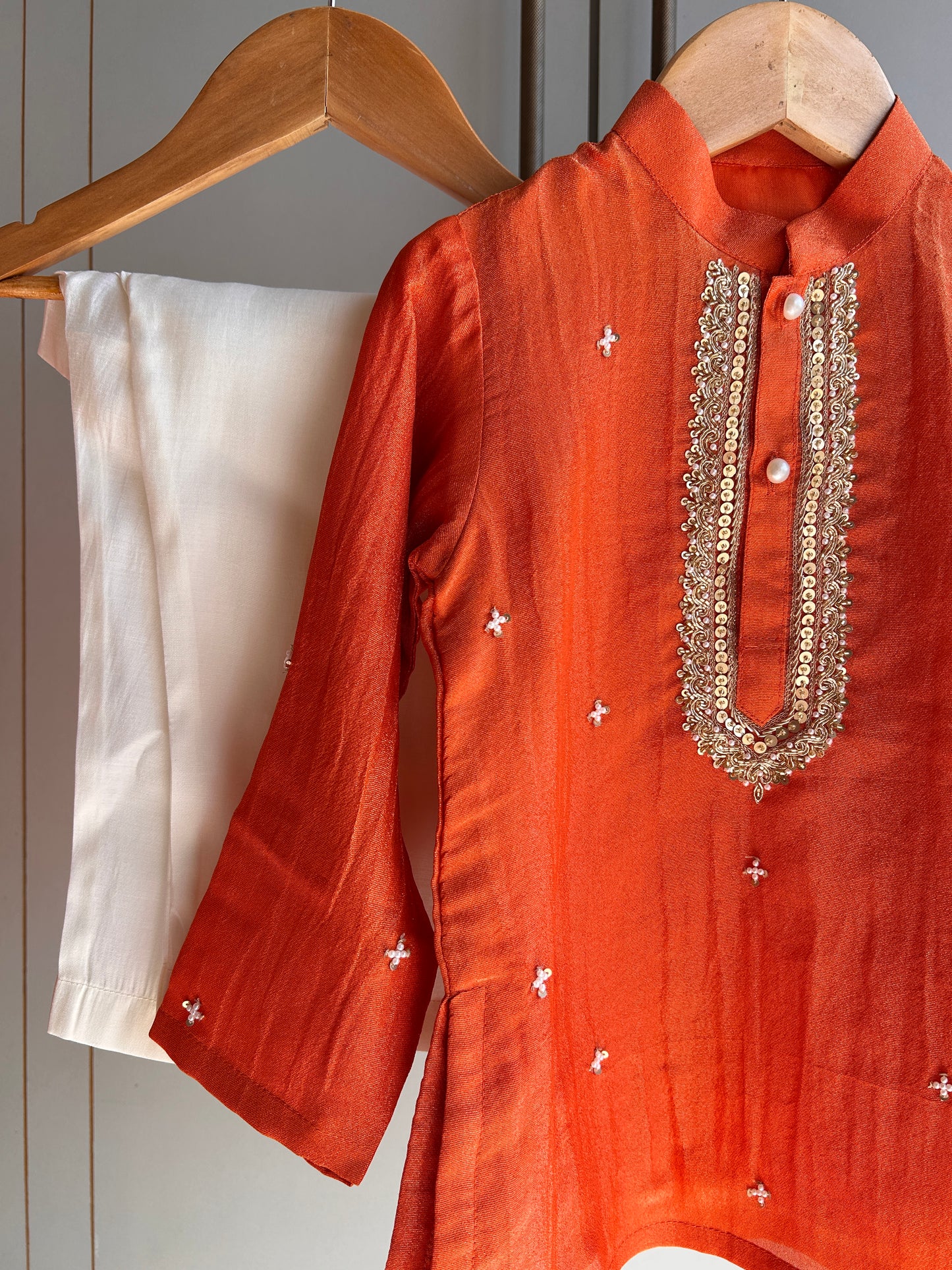 Royal Kesari Occasion Kurta Set