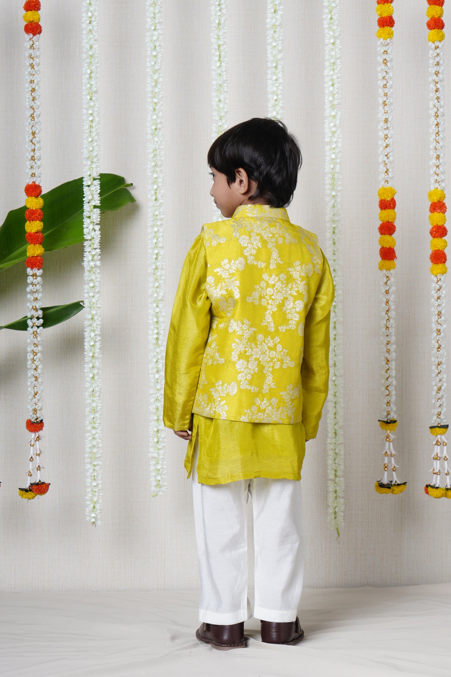 Sunshine Brocade Jacket Kurta Set