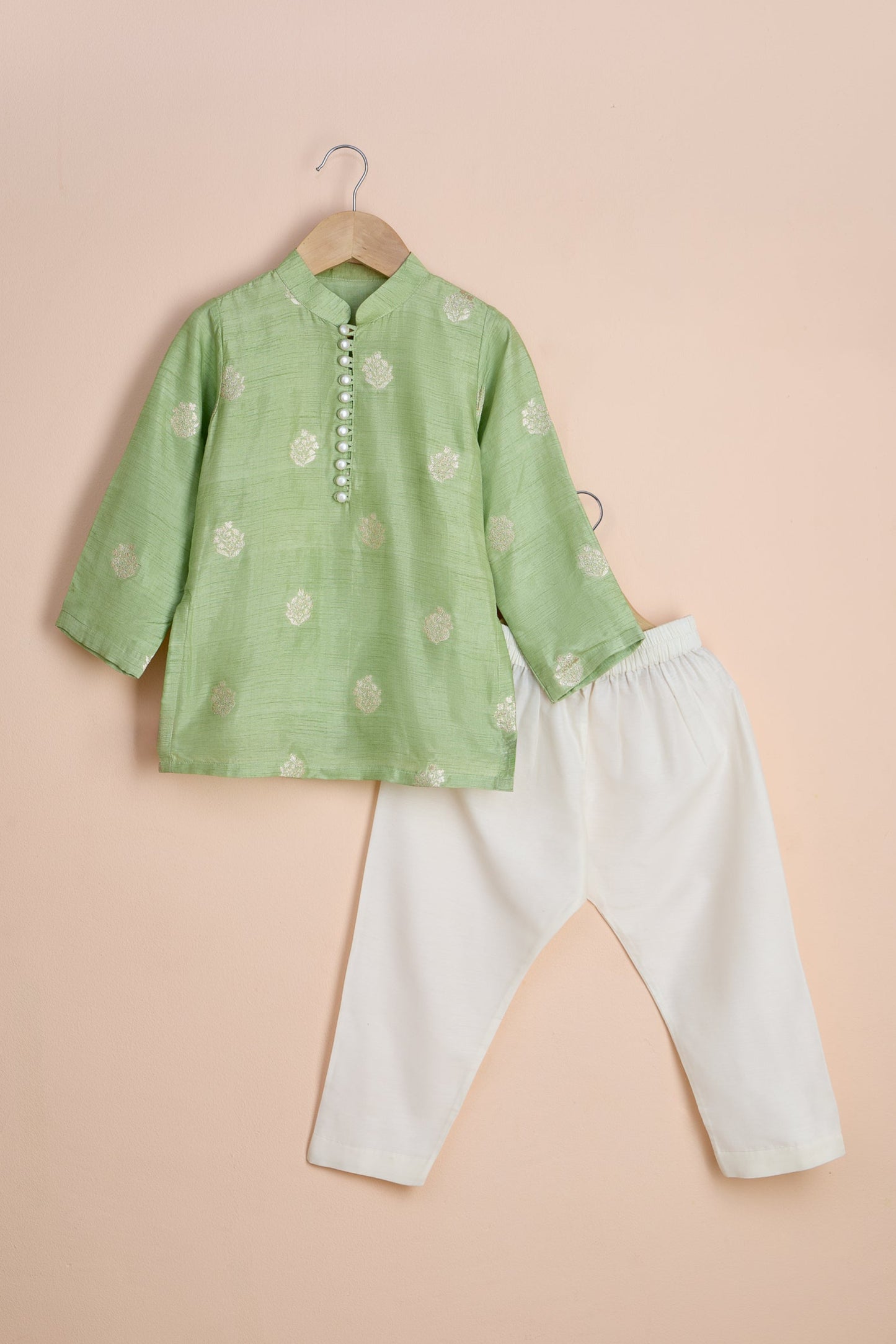 Sarai Brocade Pista Kurta And Pyjama (Ready To Ship)