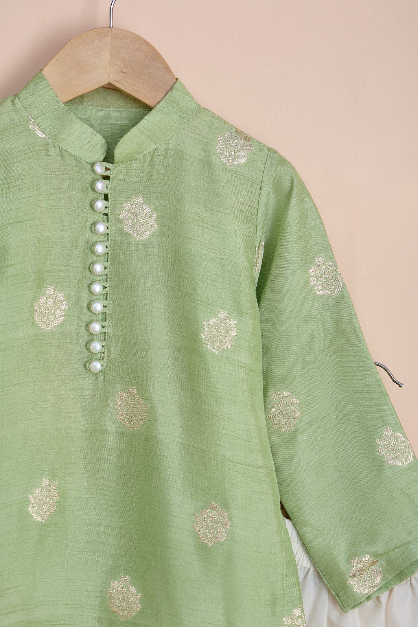 Sarai Brocade Pista Kurta And Pyjama (Ready To Ship)