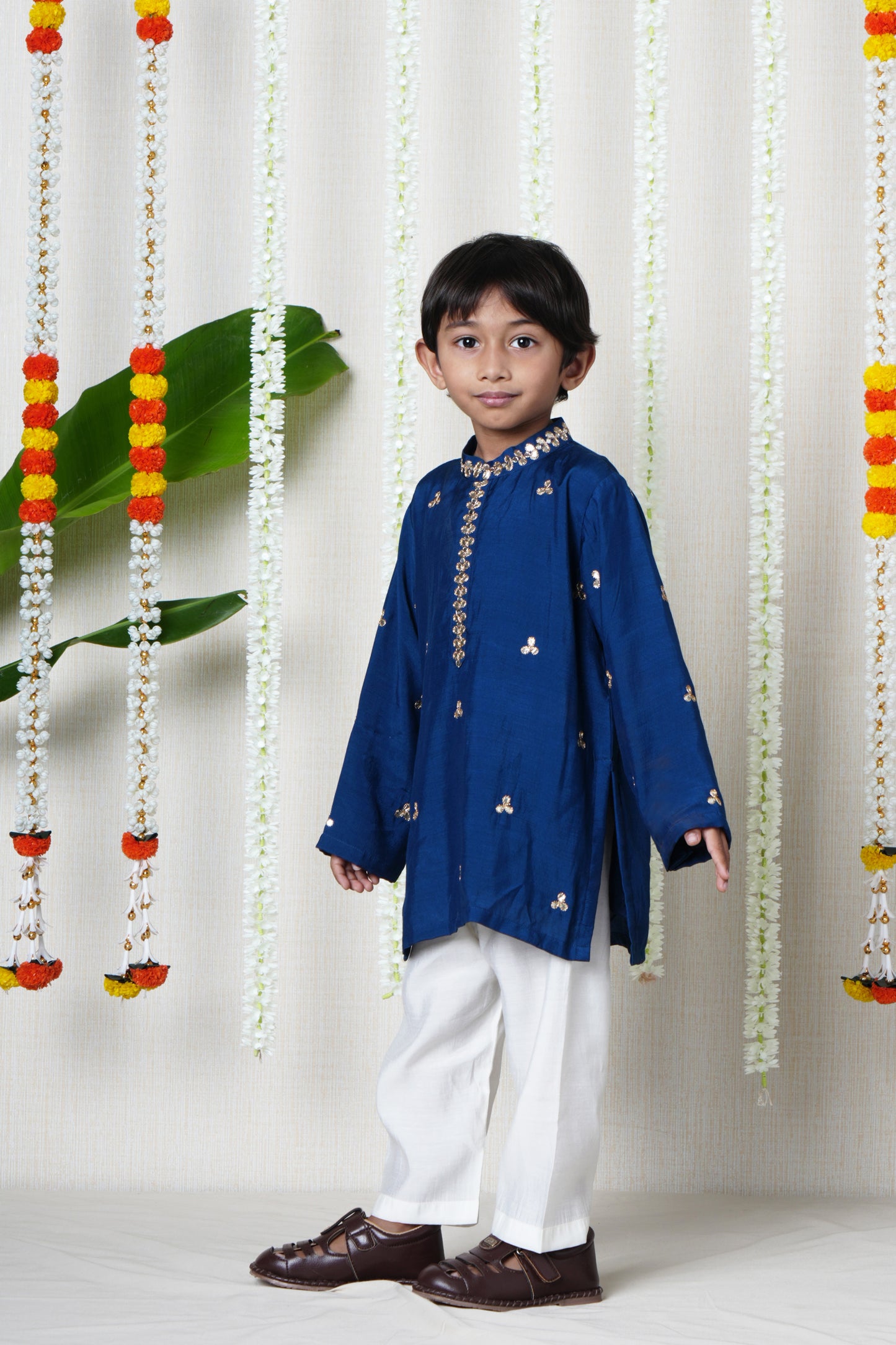 Midnight Blue Buti Kurta Set