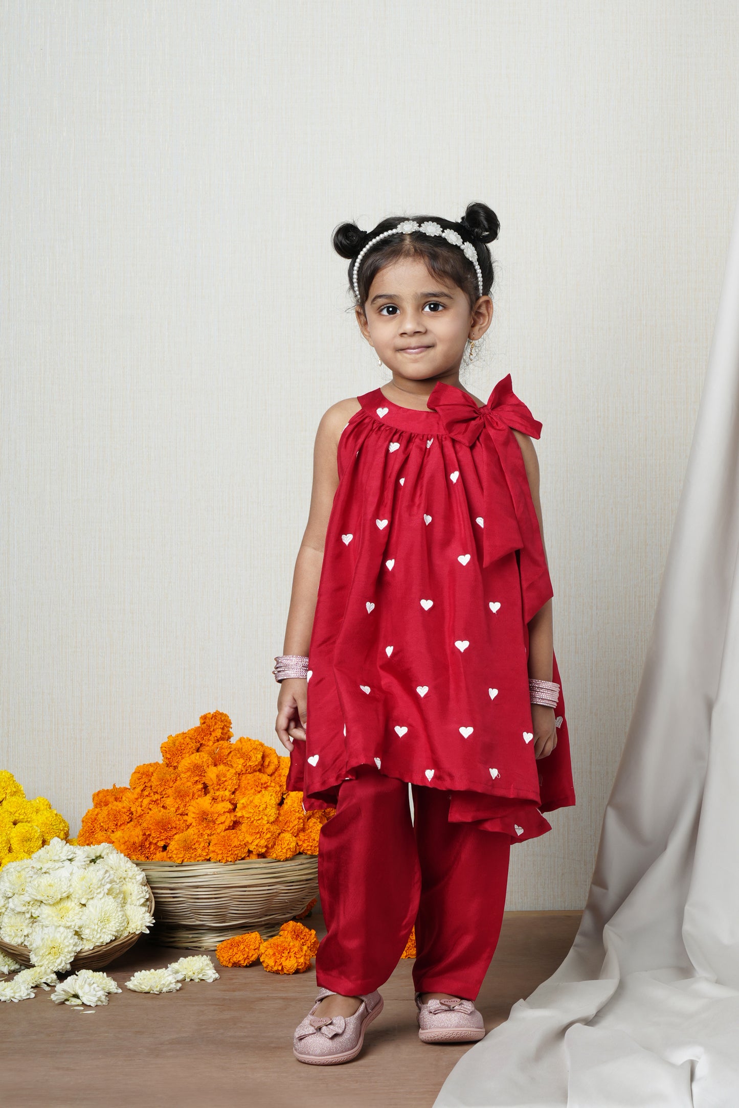Little Hearts Bow Co-ord Set