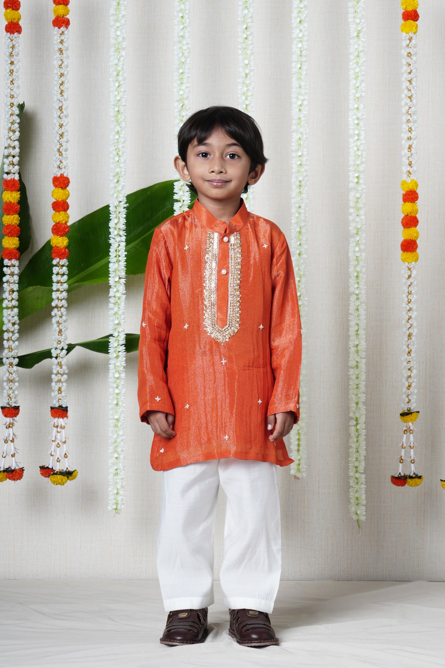 Royal Kesari Occasion Kurta Set